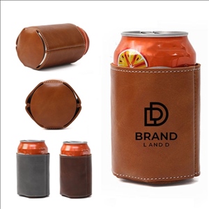 Faux Leather Can Cooler